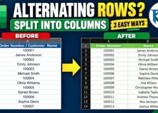 3 tricks to separate number and text from one Excel column into Order Number and Name