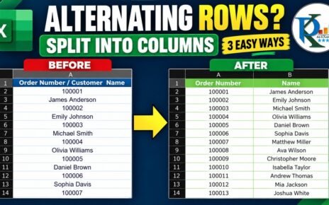 3 tricks to separate number and text from one Excel column into Order Number and Name