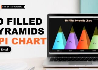 3D Filled Pyramids Chart in Excel for KPI Percentages