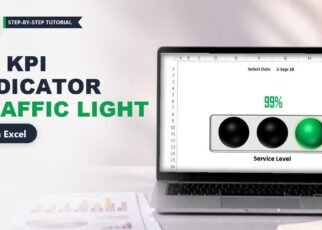 3D KPI Indicator in Excel: Red, Yellow, Green Traffic Light