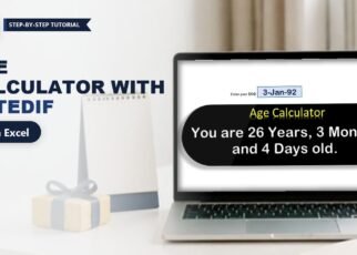 Age Calculator in Excel: Years, Months and Days with DATEDIF
