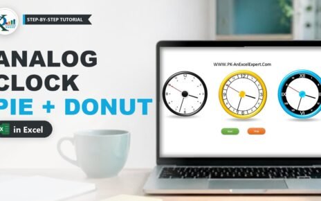 Analog Clock in Excel with Pie and Doughnut Charts (+ VBA)