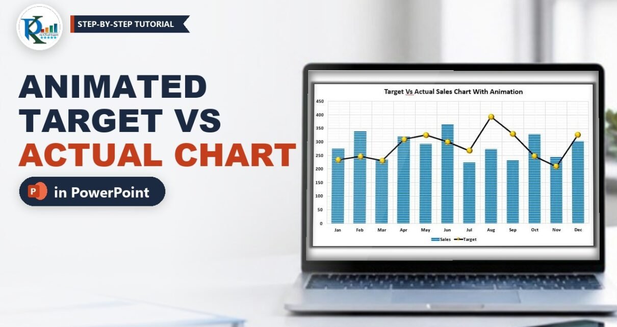 Animated Target vs Actual Sales Chart in PowerPoint (Free PPTX)