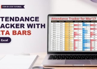 Attendance Tracker in Excel: Monthly Sheet with Data Bars
