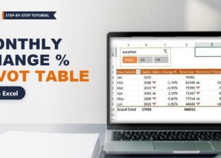 Change% in Pivot Table: Month-over-Month Percentage Change