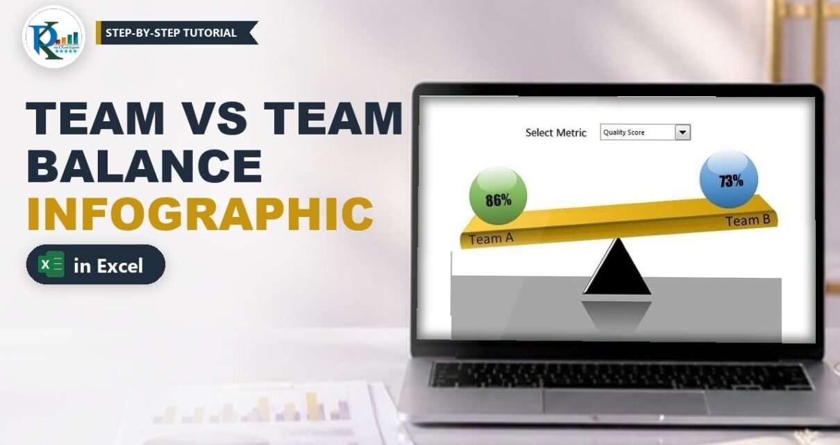 Comparison Infographic in Excel: Team vs Team Balance Chart