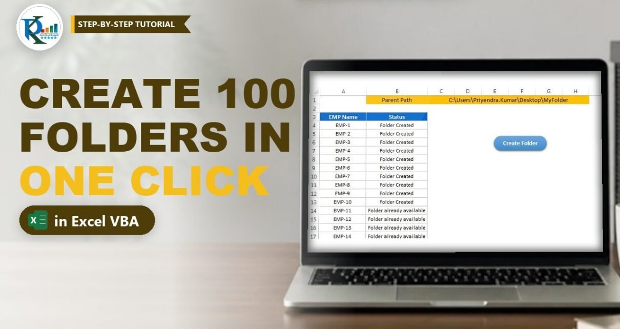 Create Multiple Folders from Excel Range with VBA in One Click