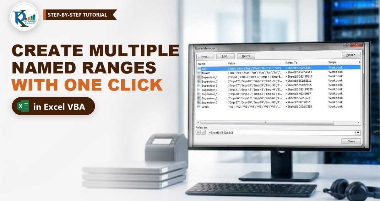 Create Multiple Names Using VBA in Excel with One Click