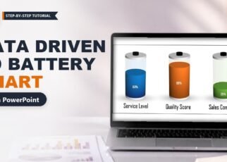 Data Driven 3D Battery Chart in PowerPoint (Free Template)