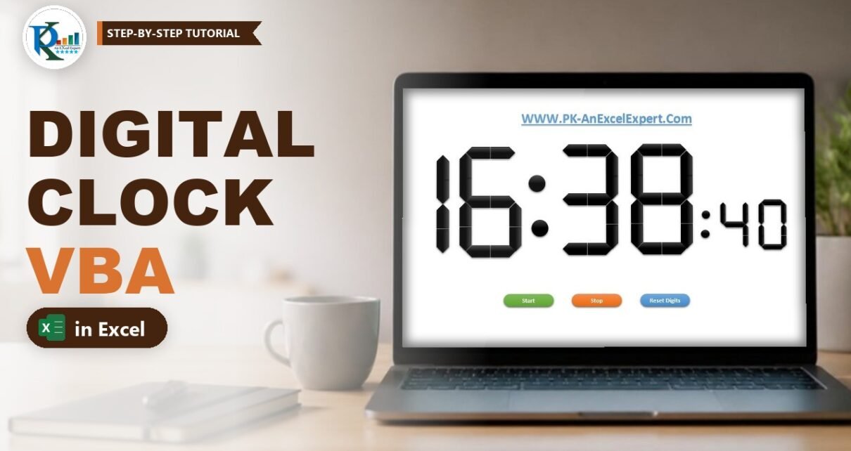 Digital Clock in Excel with Shapes and VBA (Step by Step)