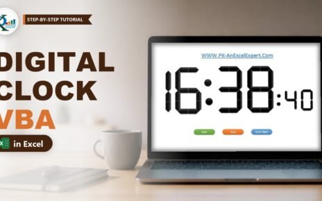 Digital Clock in Excel with Shapes and VBA (Step by Step)