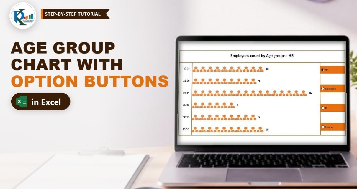 Dynamic Chart with Option Buttons in Excel: Age Group Count