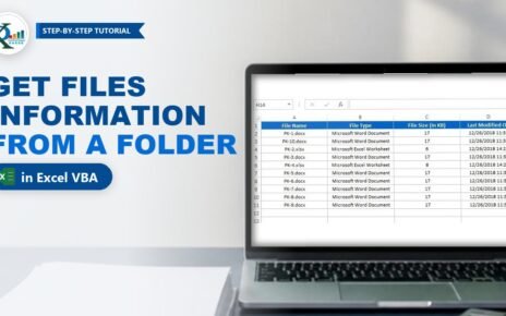 File System Object in VBA: Get Files Information in Excel