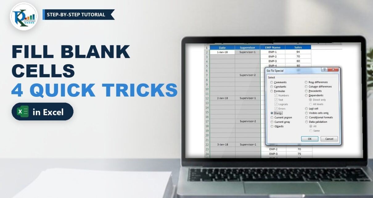 Fill Blank Cells in Excel with the Value Above: 4 Quick Tricks