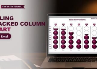 Filling Stacked Column Chart in Excel: 3D Ball KPI Infographic