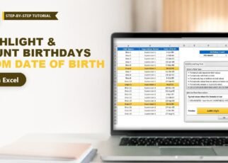 Highlight and Count Birthdays from Date of Birth in Excel