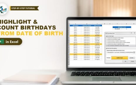 Highlight and Count Birthdays from Date of Birth in Excel