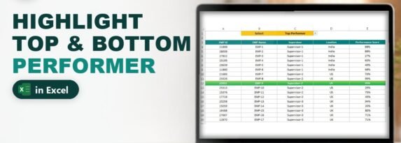 Highlight Top and Bottom Performer using Conditional Formatting