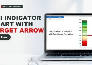 KPI Indicator Chart with Target in Excel (Version 2)