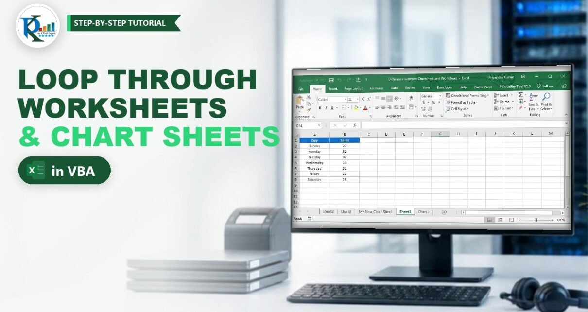 Loop Through Worksheets, Sheets and Chart Sheets in Excel VBA