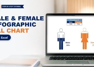Male and Female Infographic in Excel: Data-Driven Fill Chart