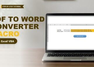 PDF to Word Converter Macro in Excel VBA: Convert Multiple PDFs