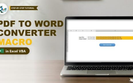PDF to Word Converter Macro in Excel VBA: Convert Multiple PDFs
