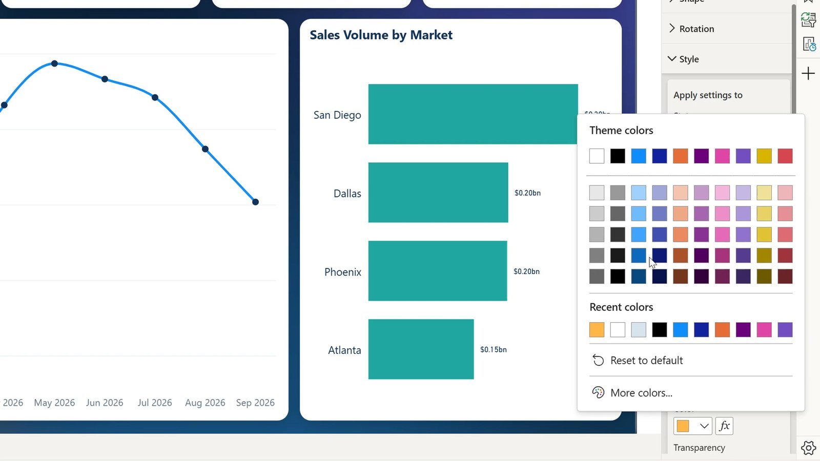 Selected state accent bar color in Power BI page navigator