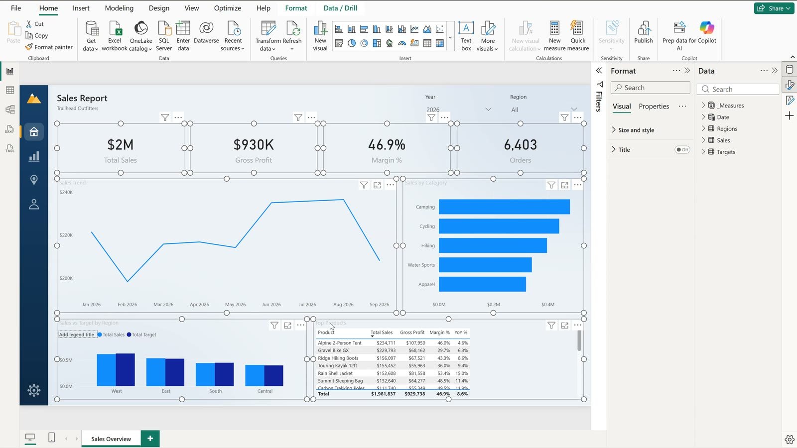 Selecting all Power BI visuals with Ctrl + click
