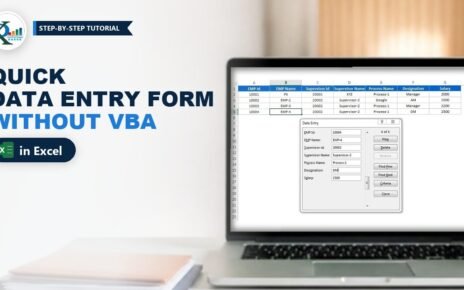 Quick Data Entry Form in Excel Without VBA (Built-in Form)