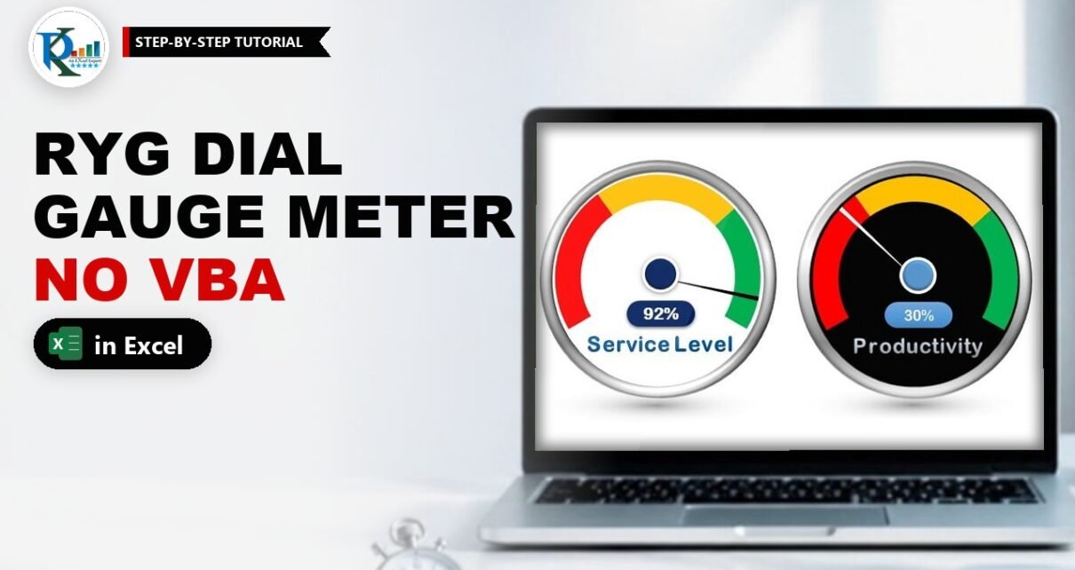 RYG Dial Gauge Meter in Excel: Build a KPI Gauge Without VBA