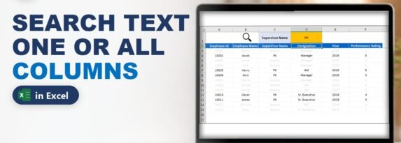 Search Text from Specific or All Columns in Excel (No VBA)