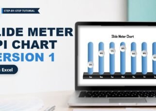 Slide Meter Chart in Excel (Version 1): Solid KPI Bars