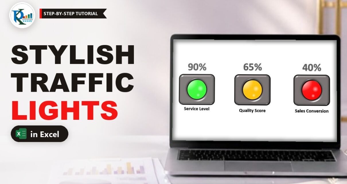 Stylish Traffic Lights in Excel: Shapes + Conditional Formatting