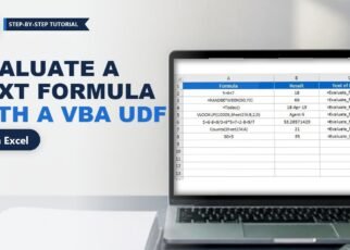 UDF for Evaluate a Formula in Excel: Turn Text into Results