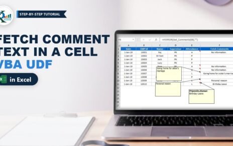 UDF to Fetch Comment Text in Excel Cell: VBA Code Explained