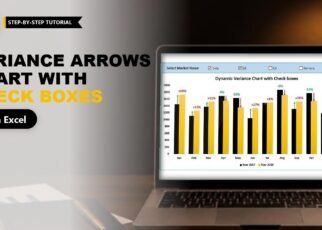 Dynamic Variance Arrows Chart with Check Boxes in Excel