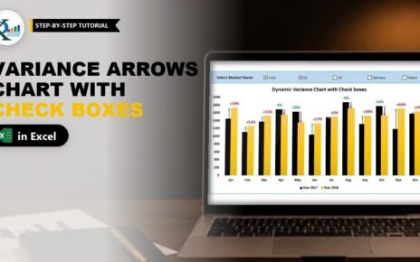 Dynamic Variance Arrows Chart with Check Boxes in Excel