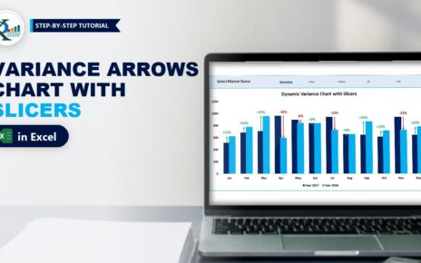Dynamic Variance Arrows Chart with Slicers in Excel