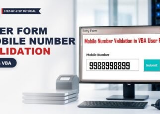 VBA User Form Validation for Mobile Number Input