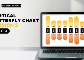 Vertical Butterfly Chart in Excel: Stylish Version 2