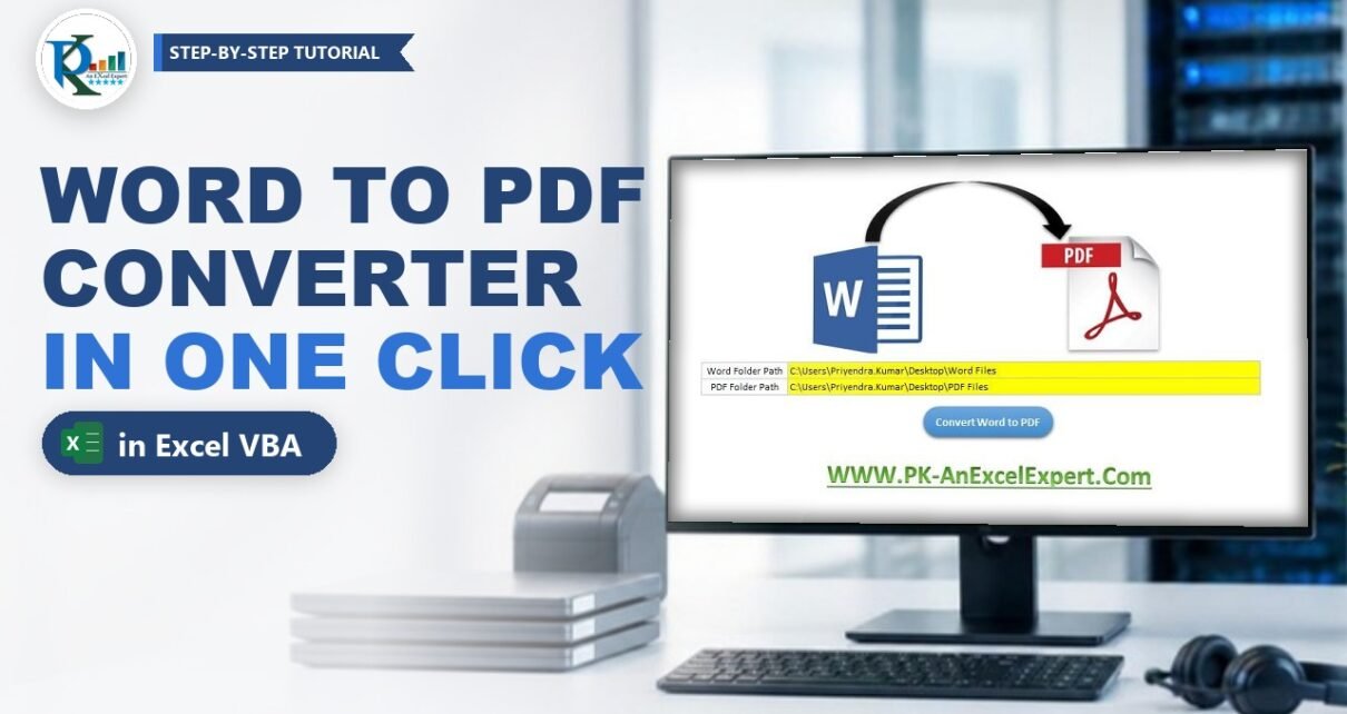 Word to PDF Converter in Excel VBA: Convert Multiple Files
