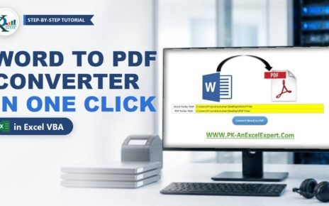 Word to PDF Converter in Excel VBA: Convert Multiple Files