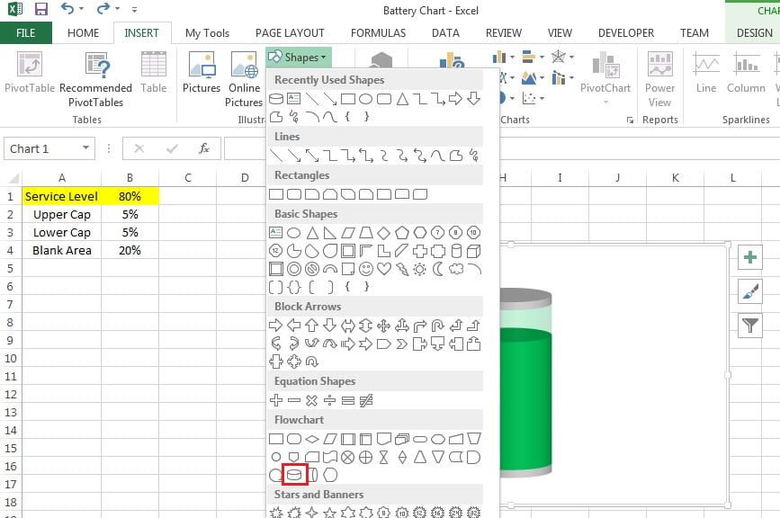 Battery Chart In Excel