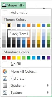 Shape fill option