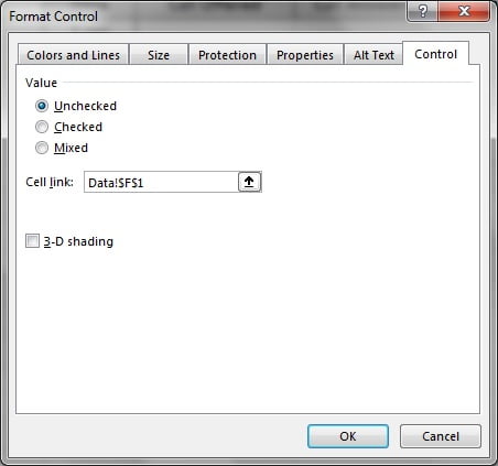 Format Control Window