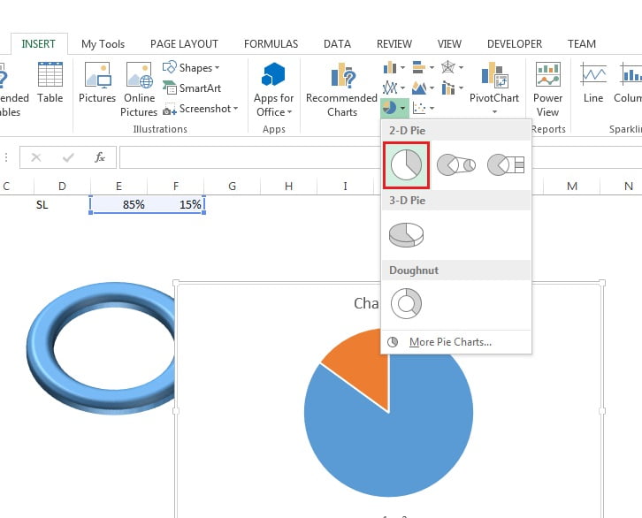 3d Donut Chart Excel