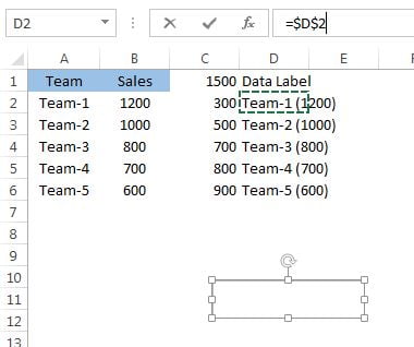 link the text box with excel cell