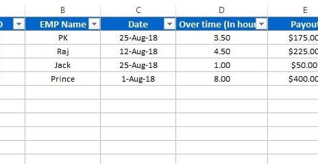 Excel Template