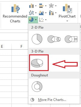 Insert a 3D pie chart